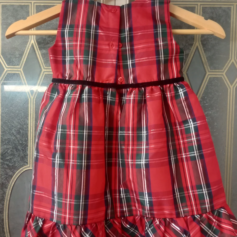 The Children's Place Red Plaid Formal Dress